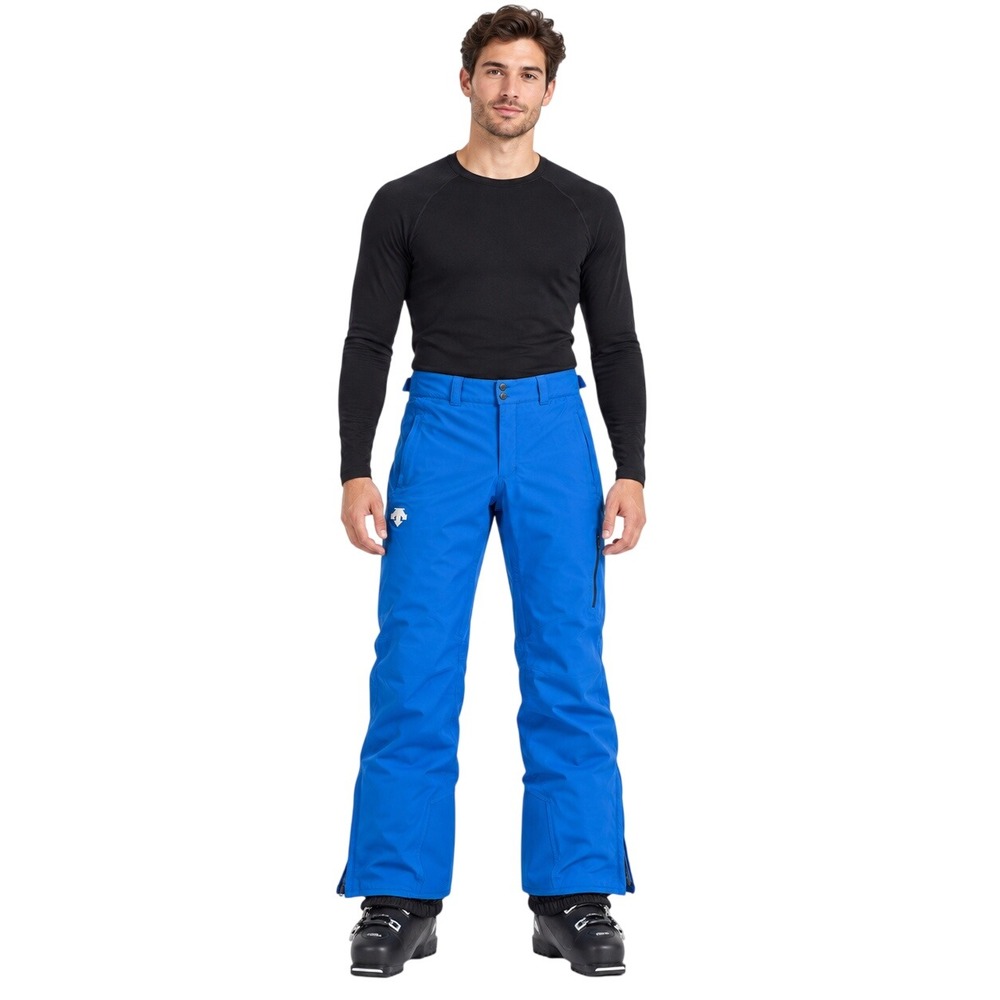Descente Men's Ski Pants 36/L Blue Insulated Stretch Technical Snow Pants